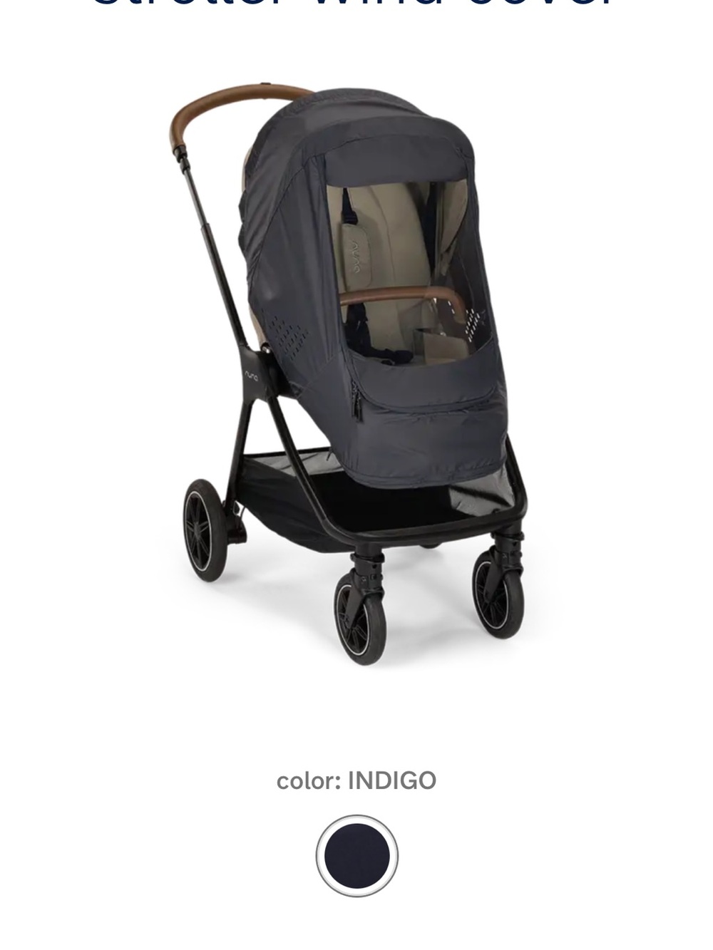 Indigo Stroller Wind Cover - UNBRANDED